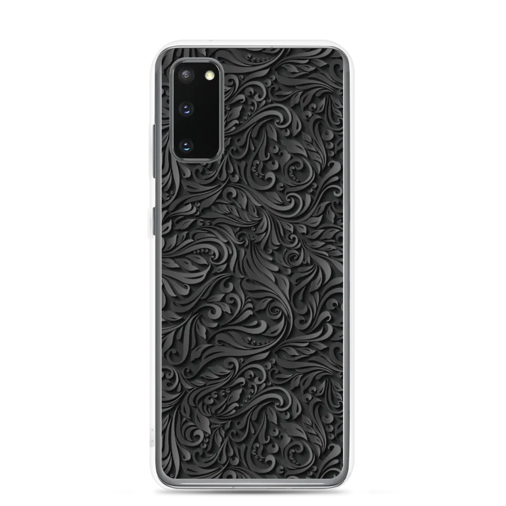 3D Black Ornament Pattern Samsung Case