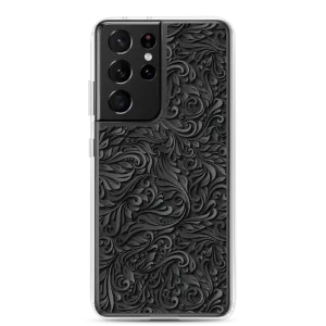 3D Black Ornament Pattern Samsung Case