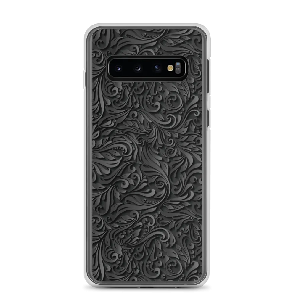 3D Black Ornament Pattern Samsung Case