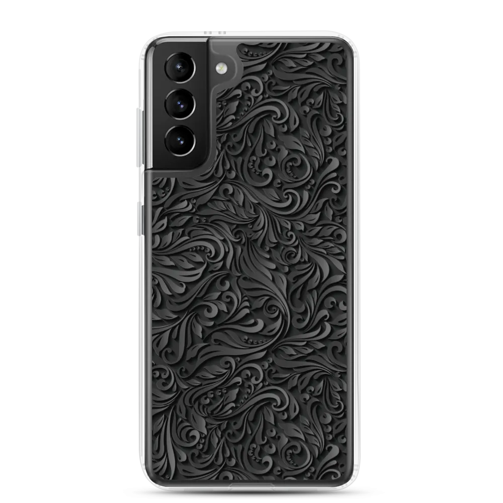 3D Black Ornament Pattern Samsung Case