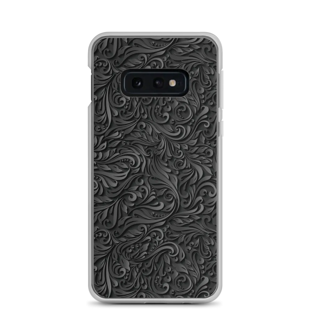 3D Black Ornament Pattern Samsung Case