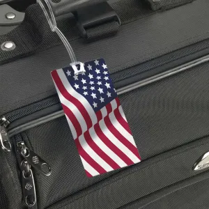 American Flag Luggage Tag