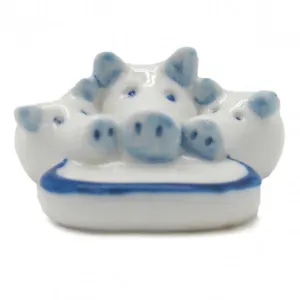 Animals Miniatures Porcelain Delft Blue Pig