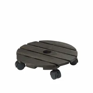 Apta Wooden Wheeled Pot Stand