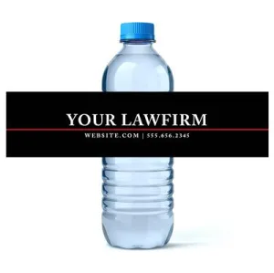 Black Law Firm Water Bottle Labels