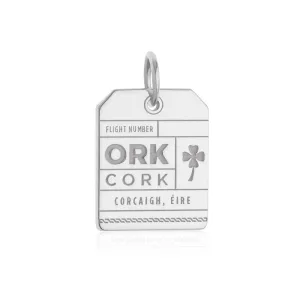 Cork Ireland ORK Luggage Tag Charm Silver