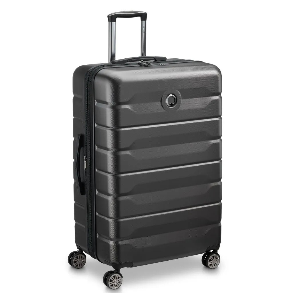 Delsey Air Armour 78cm Expandable Large Luggage - Black