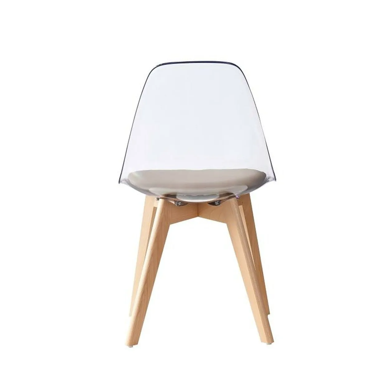 Dining Chair DKD Home Decor Beige Wood Polycarbonate 54 x 47 x 81 cm