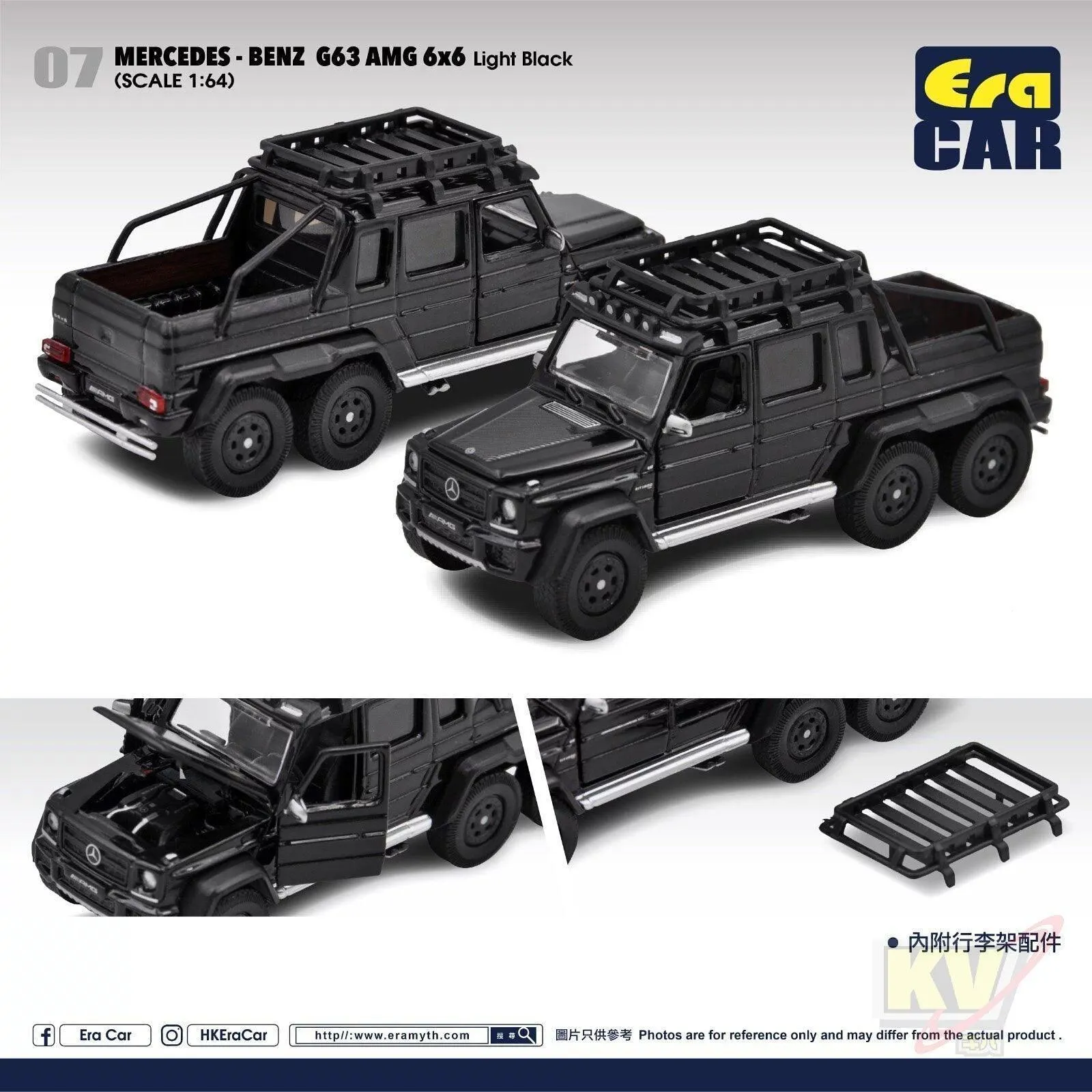 ERA#07 1/64 Mercedes Benz G63 AMG6X6 Light Black