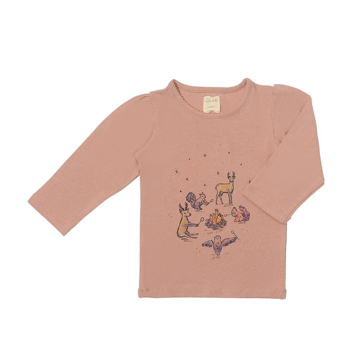 Ettie   H - Long Sleeve T-Shirt - Woodland Campfire Friends