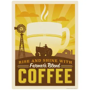 Farmers Blend Coffee Vinyl Sticker