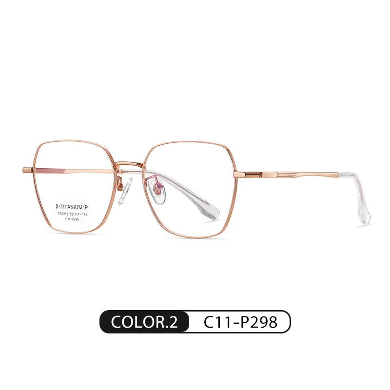 Fashionable pure titanium glasses can be equipped with prescription anti-blue light high-end IP electroplating anti-sweat glasses