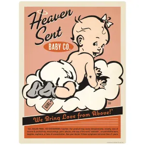 Heaven Sent Baby Girl Vinyl Sticker