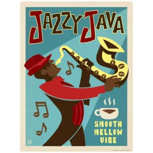 Jazzy Java Coffee Vinyl Sticker