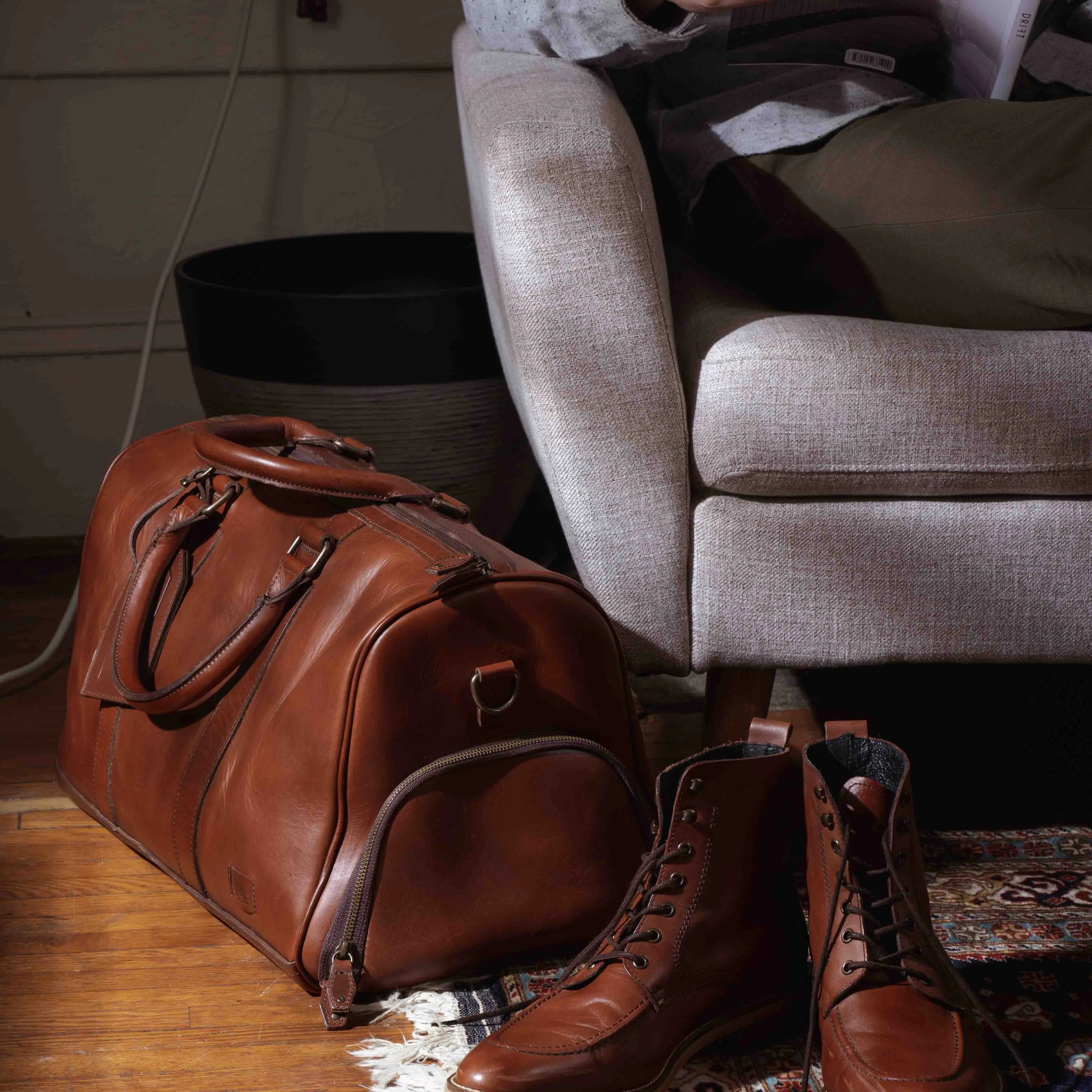 Jefferson Leather Duffle | Elderwood