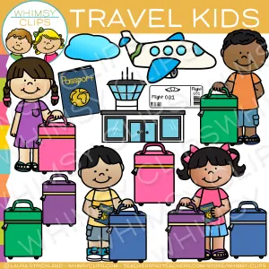 Kids Travel Clip Art