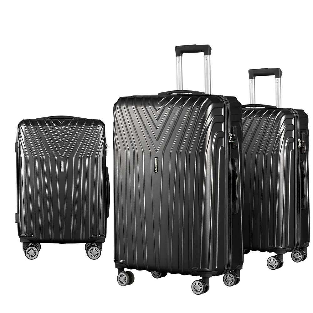 Lightweight 3pc Hard Shell TSA Luggage Set | Wanderlite