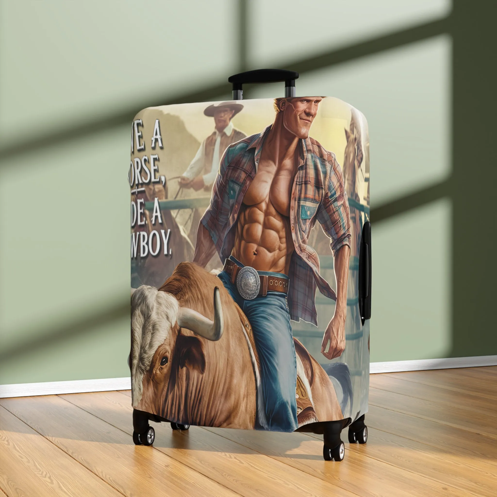 Luggage Cover, Country and Western, Save a  Horse Ride a Cowboy, awd-1681