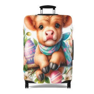 Luggage Cover, Easter, Highland Cow, awd-1604