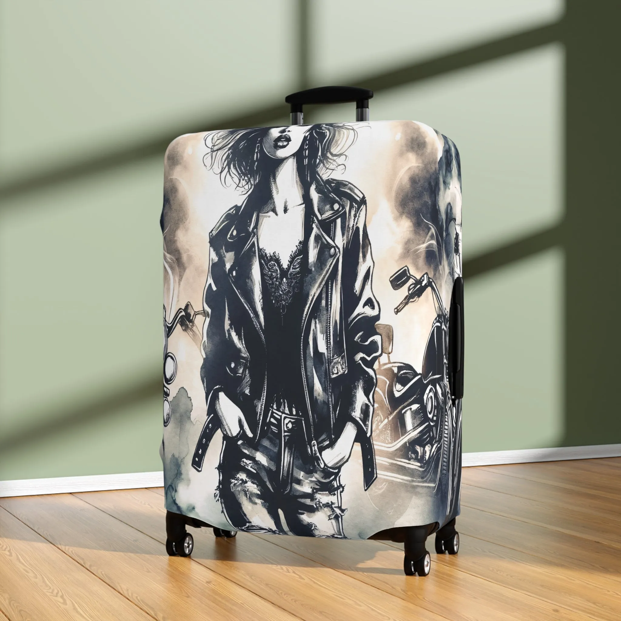 Luggage Cover, Girl Motorbike, awd-1737