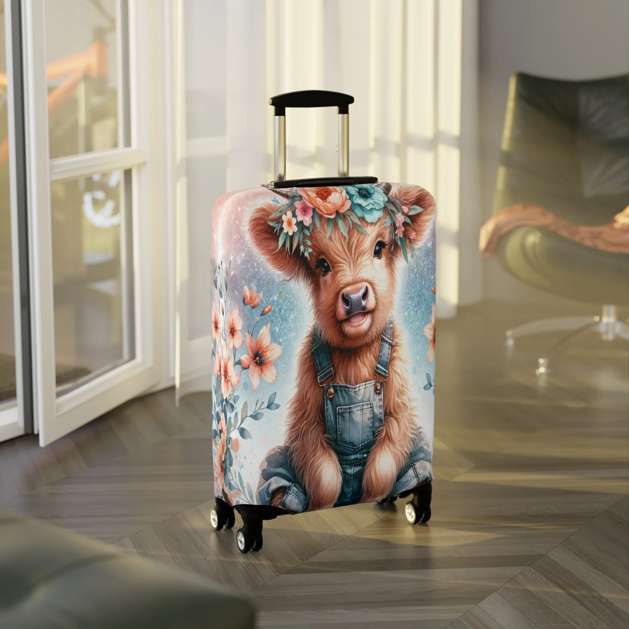 Luggage Cover, Highland Cow, awd-1159