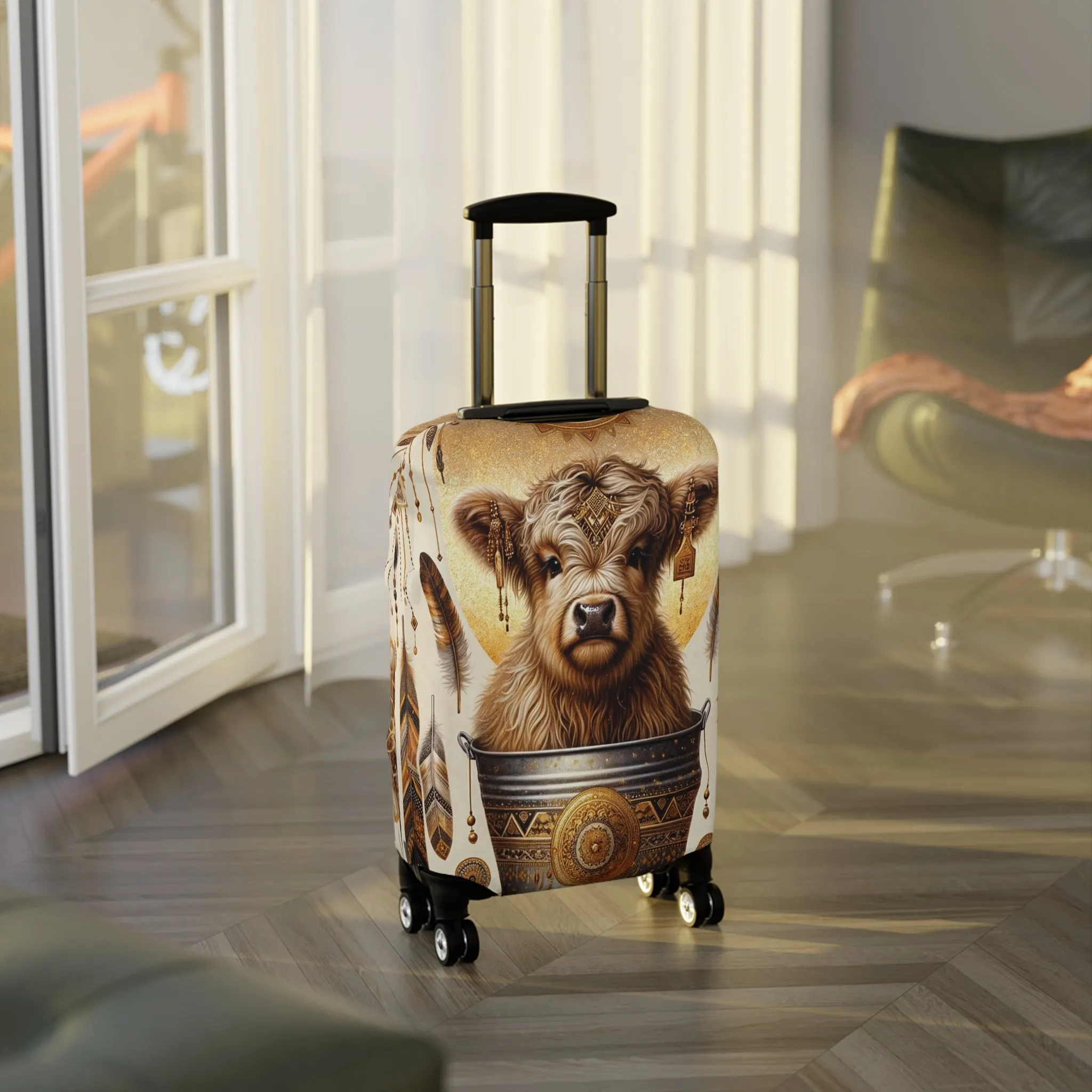 Luggage Cover, Highland Cow, awd-705