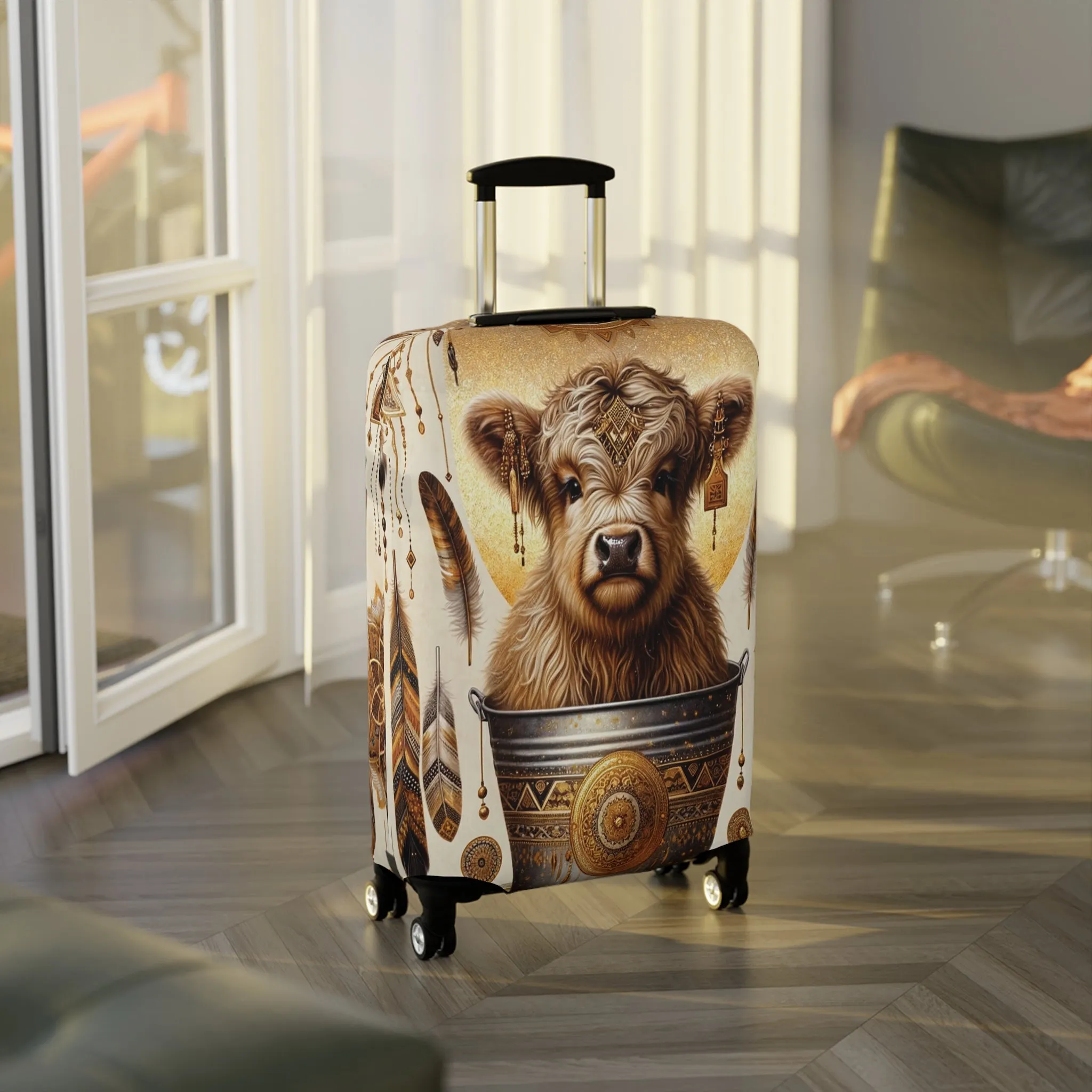 Luggage Cover, Highland Cow, awd-705