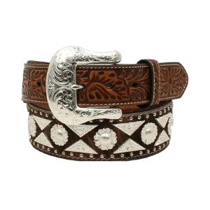 M&f Men's Ariat Calf Hair Covered Leather Belt