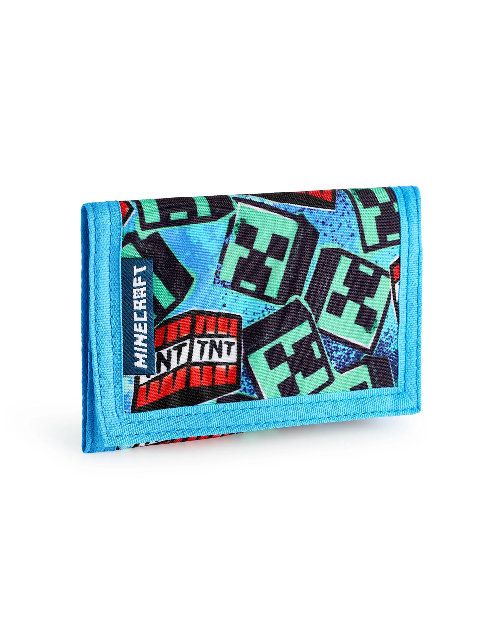 Minecraft Grafitti Boys Blue Strap Wallet