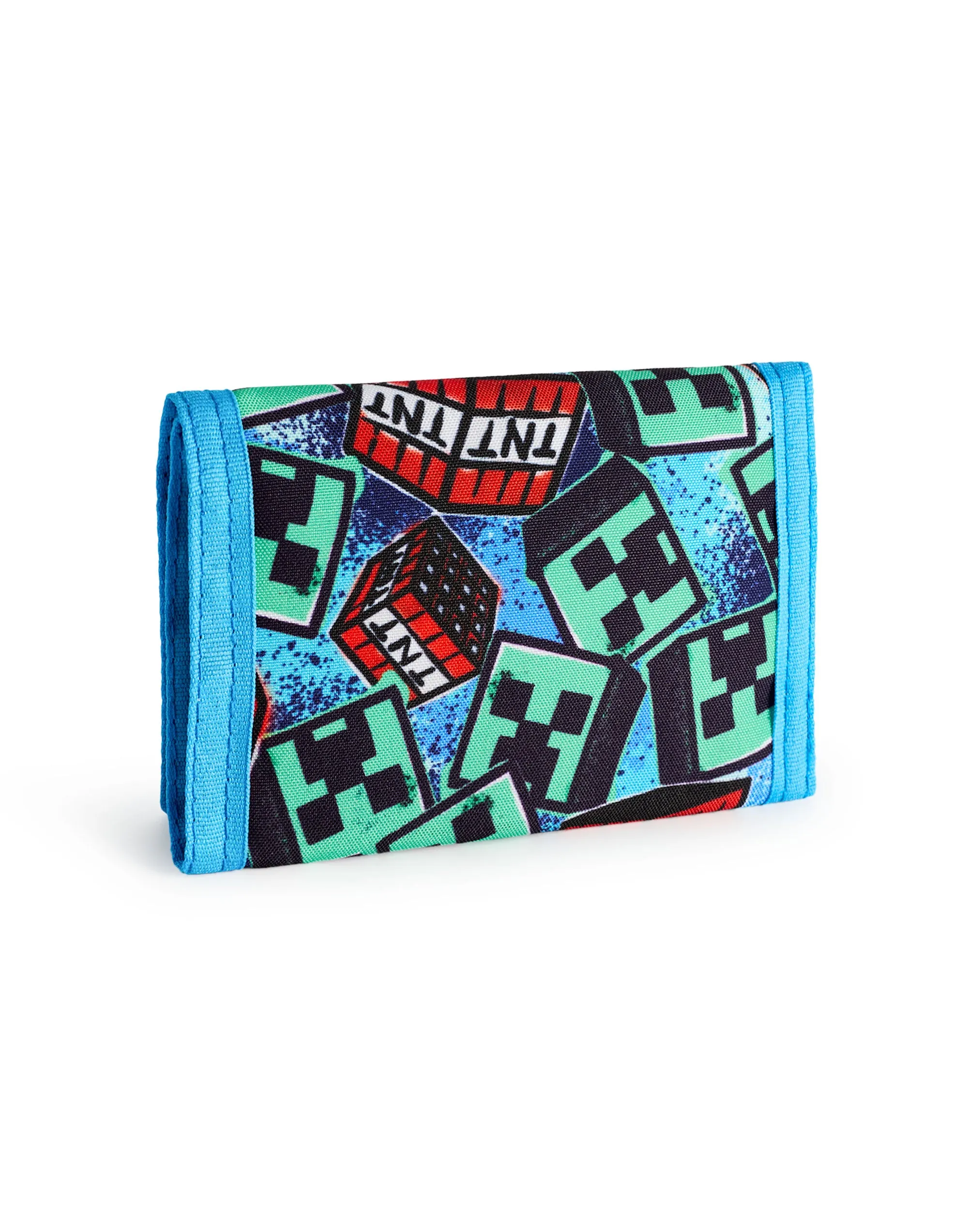 Minecraft Grafitti Boys Blue Strap Wallet