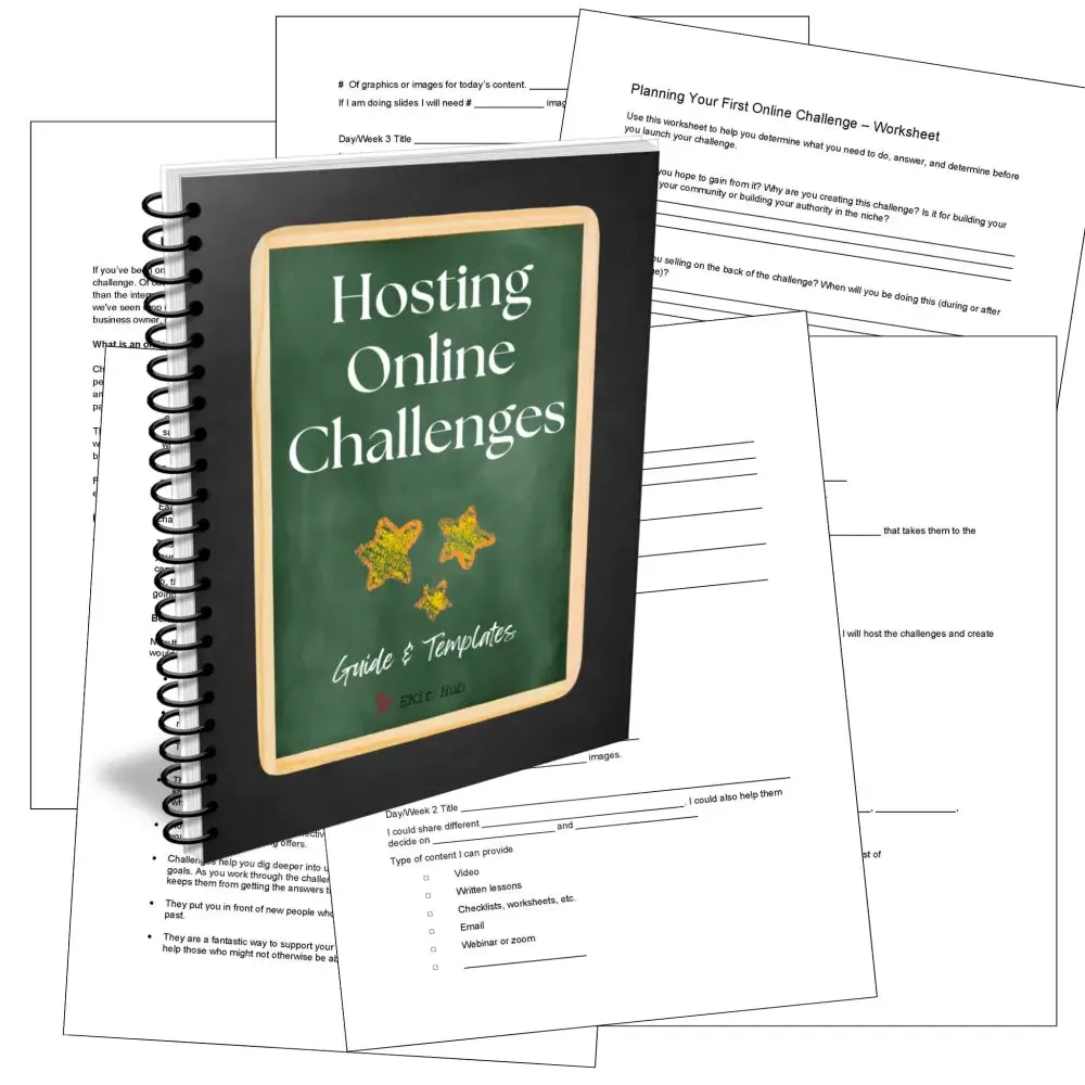 Online Challenge Templates    Guide with PLR Rights