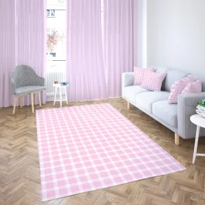 Pink Plaid Rug