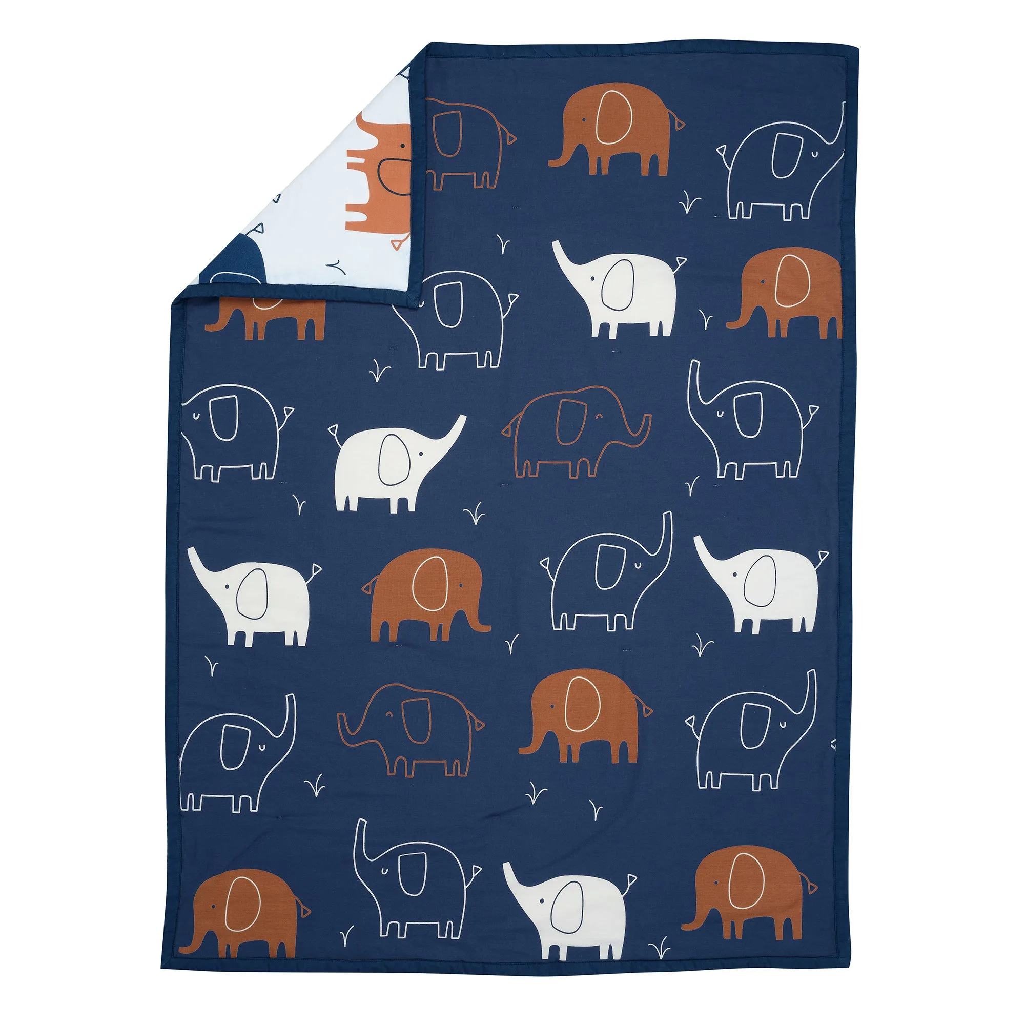 Playful Elephant 3-Piece Crib Bedding Set