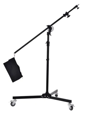 Provision 380 CM  Wheeled Boom Stand, with sand bag black