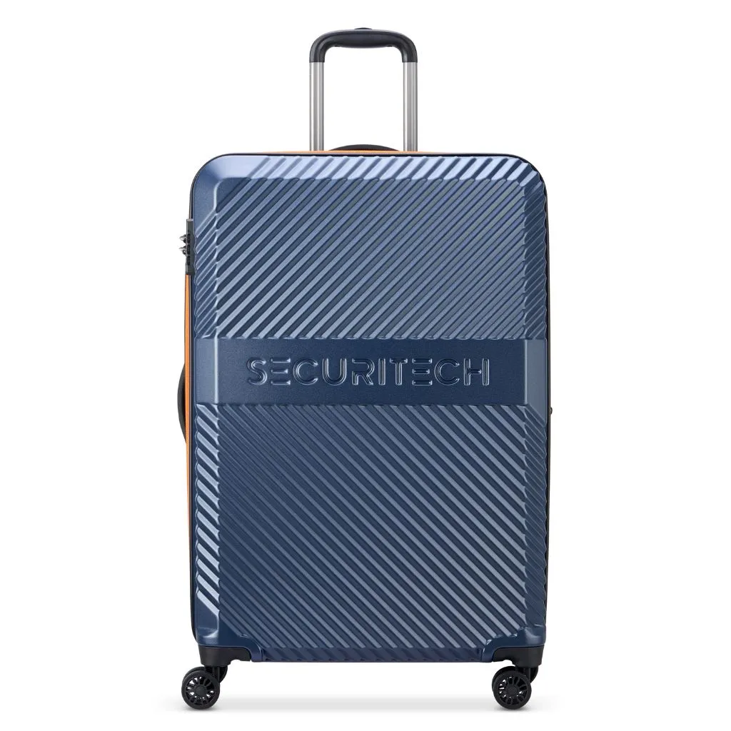 Large Blue Securitech By Delsey Patrol 75.5cm Hardsided Expandable Luggage