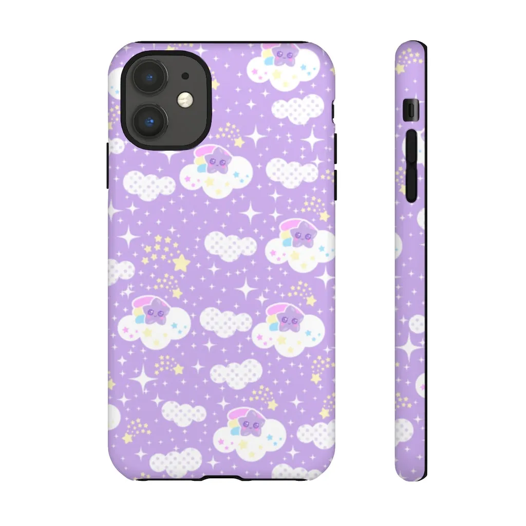 Shooting Star Clouds Purple Tough Phone Case