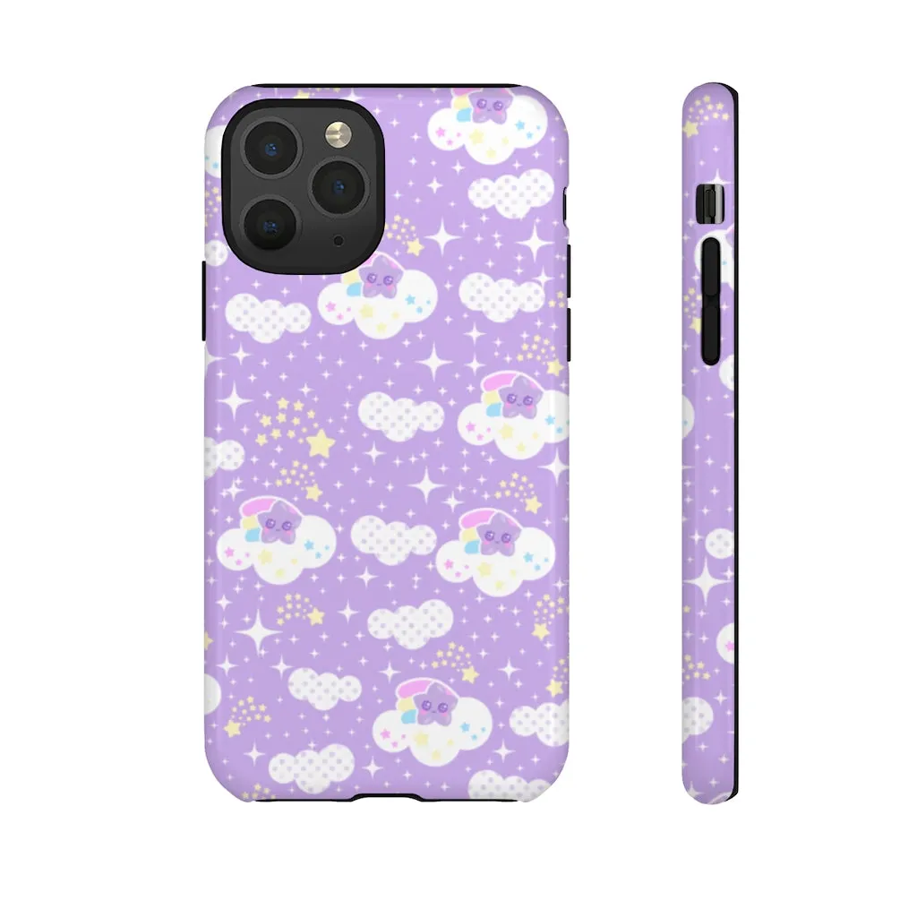 Shooting Star Clouds Purple Tough Phone Case