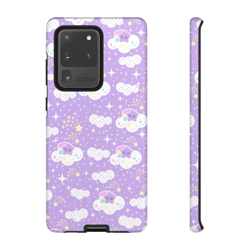 Shooting Star Clouds Purple Tough Phone Case