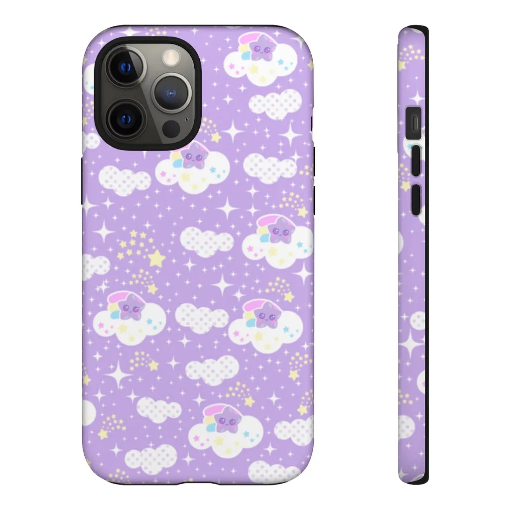 Shooting Star Clouds Purple Tough Phone Case