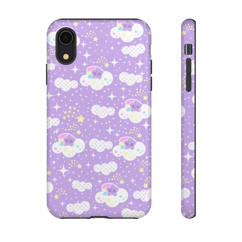 Shooting Star Clouds Purple Tough Phone Case