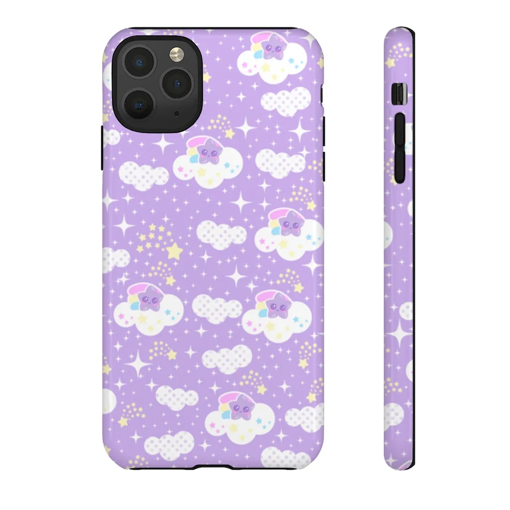 Shooting Star Clouds Purple Tough Phone Case