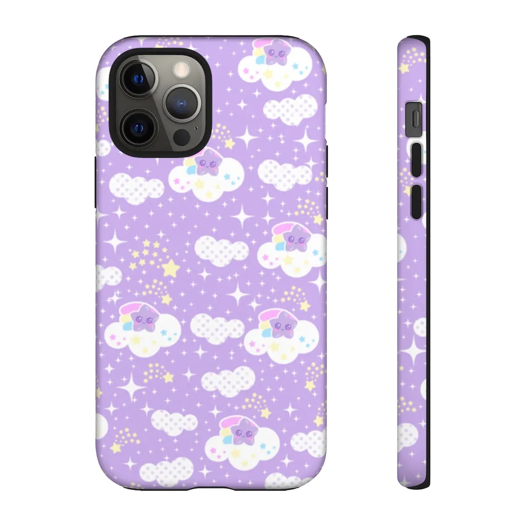 Shooting Star Clouds Purple Tough Phone Case