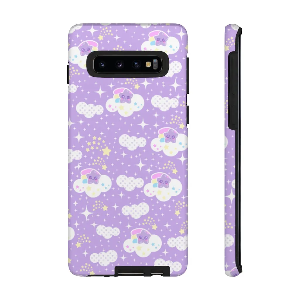 Shooting Star Clouds Purple Tough Phone Case