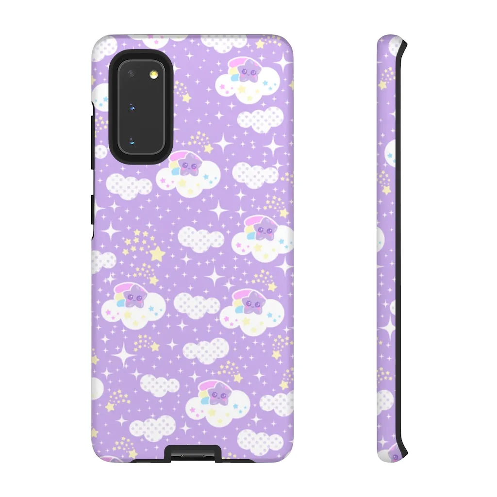 Shooting Star Clouds Purple Tough Phone Case