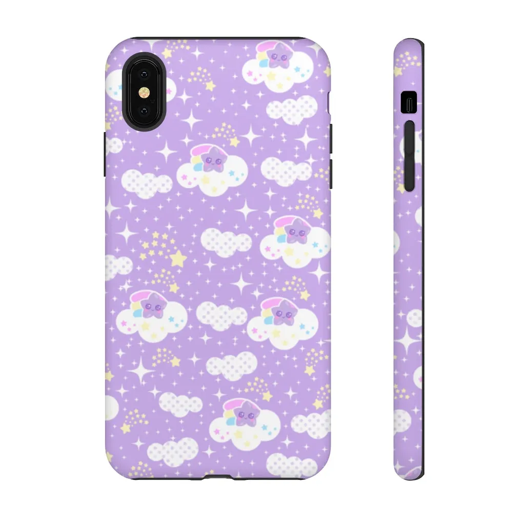 Shooting Star Clouds Purple Tough Phone Case