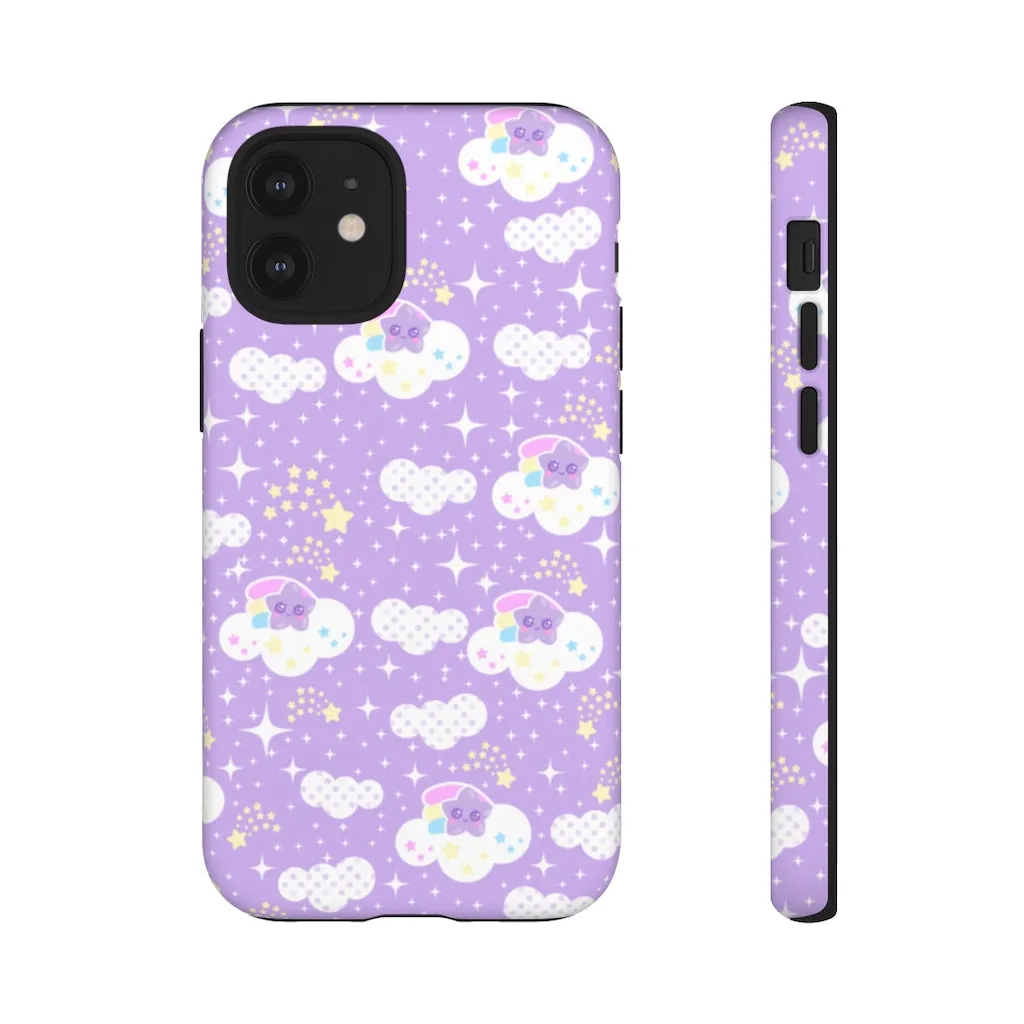 Shooting Star Clouds Purple Tough Phone Case