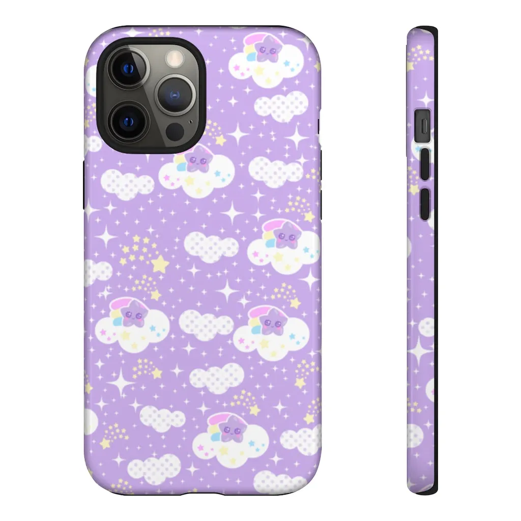 Shooting Star Clouds Purple Tough Phone Case