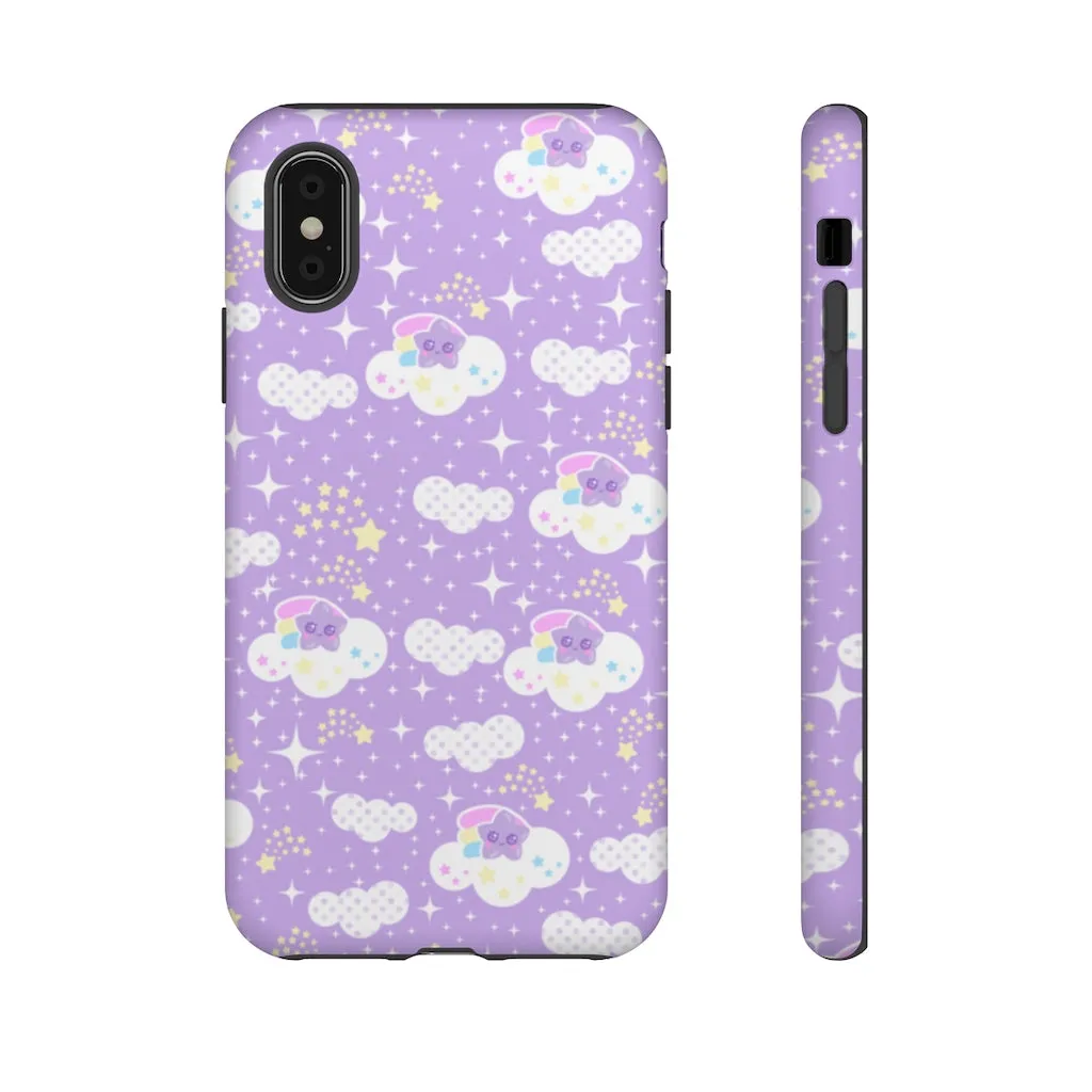 Shooting Star Clouds Purple Tough Phone Case