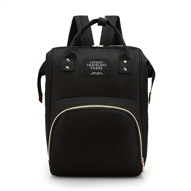 Versatile Zipper Backpack The Ultimate Portable Diaper Bag