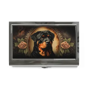 Vintage Victorian Rottweiler Business Card Holder